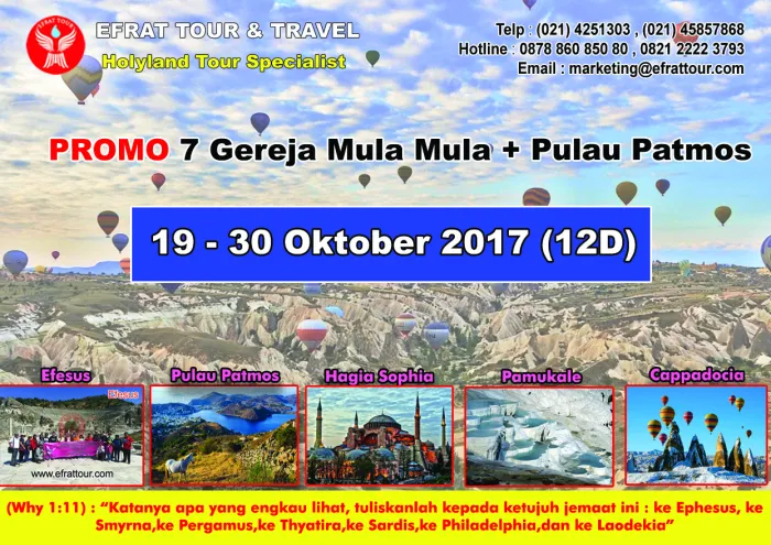 TOUR KE TURKI 19-30 Oktober 2017 Ziarah 7 gereja mula mula  + Pulau Patmos  1 7_churches